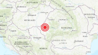 2,8-as erősségű földrengés rázta meg Arad megyét szerda hajnalban