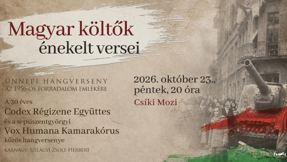 Énekelt versekkel emlékeznek 1956 hőseire a Csíki Moziban